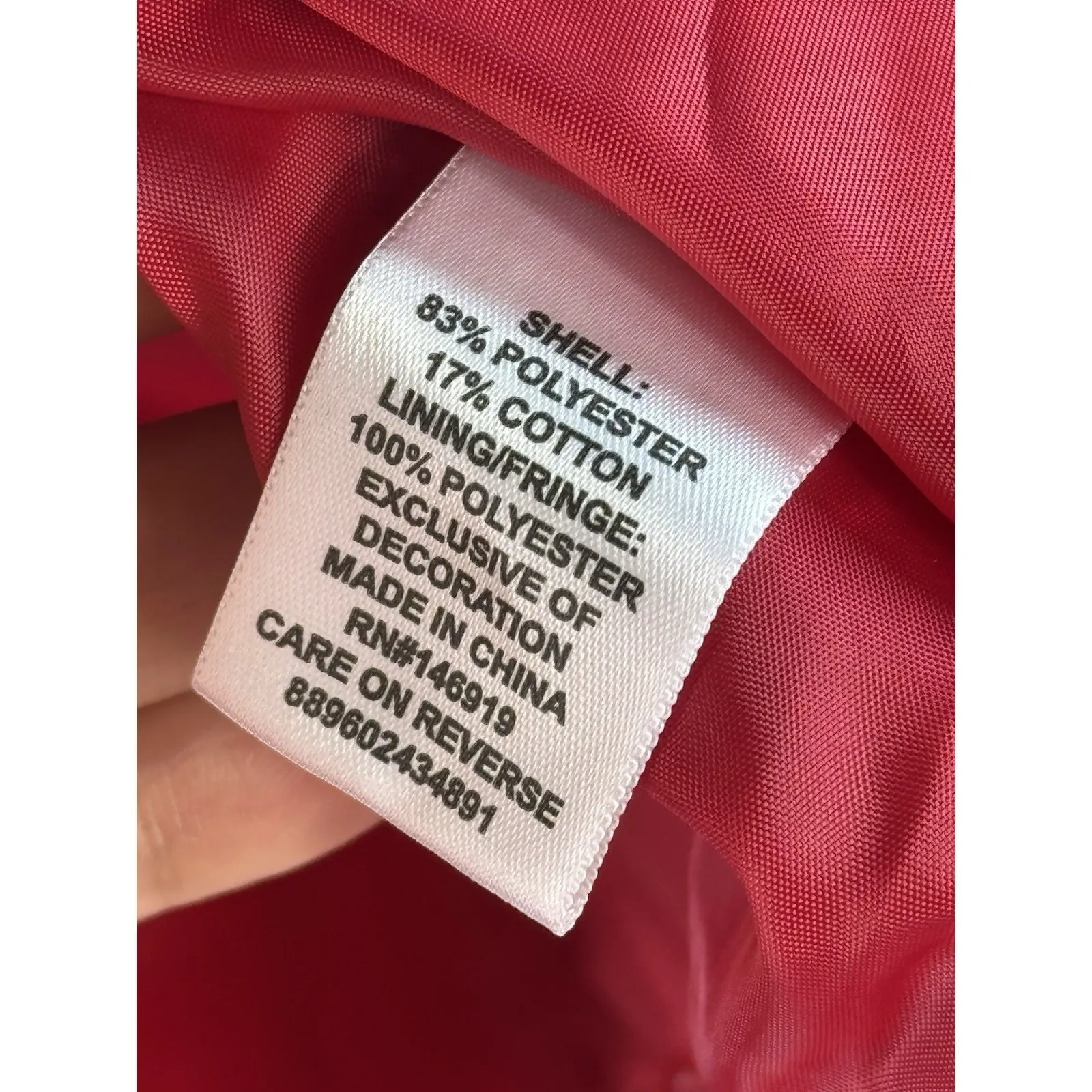 ELLE Fringed Tweed Cropped Blazer Jacket Pink White Career Wear Xl - Image 7