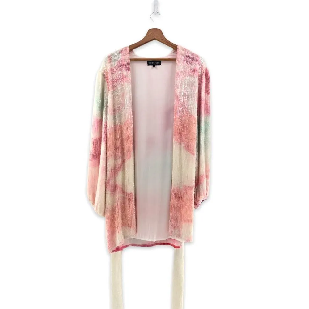 Retrofete Gabrielle Robe Dress in Marble Pink Small‎ - Image 8