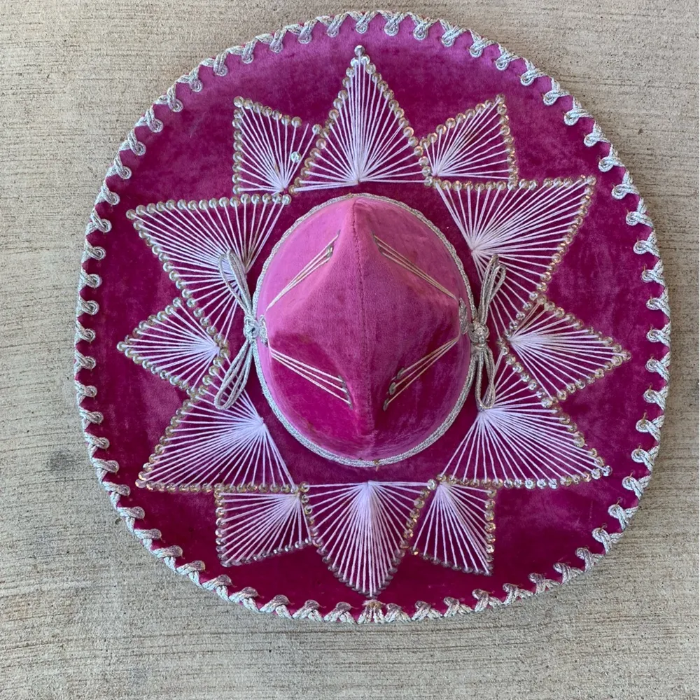 Gonzalez Authentic Mexican Sombrero Hat Pink - Image 2