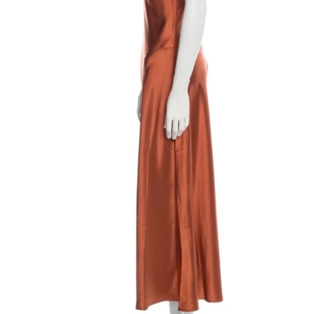 NWT Jason Wu Lana Cowl Neck Satin Midi slip Dress size Medium bronze msrp $335 - Image 3