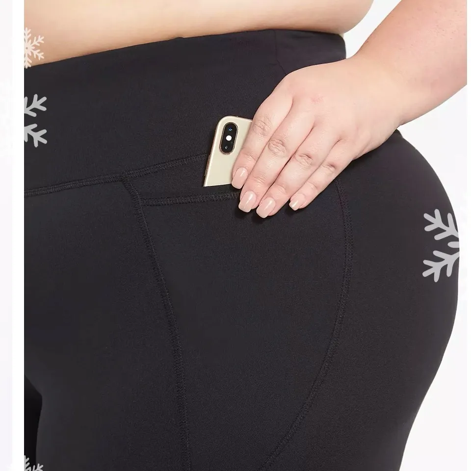 Livi Plus Lane Bryant High Rise Wicking Capri Legging Pockets Black 22/24 3X - Image 4