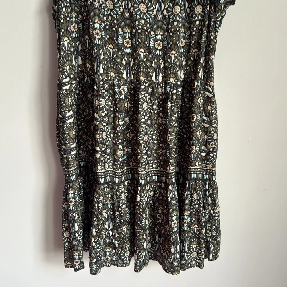 TUCKERNUCK OMIKA Wilora Double Ruffle Sleeve Mini Dress, Malia Pistachio Large Green - Image 4