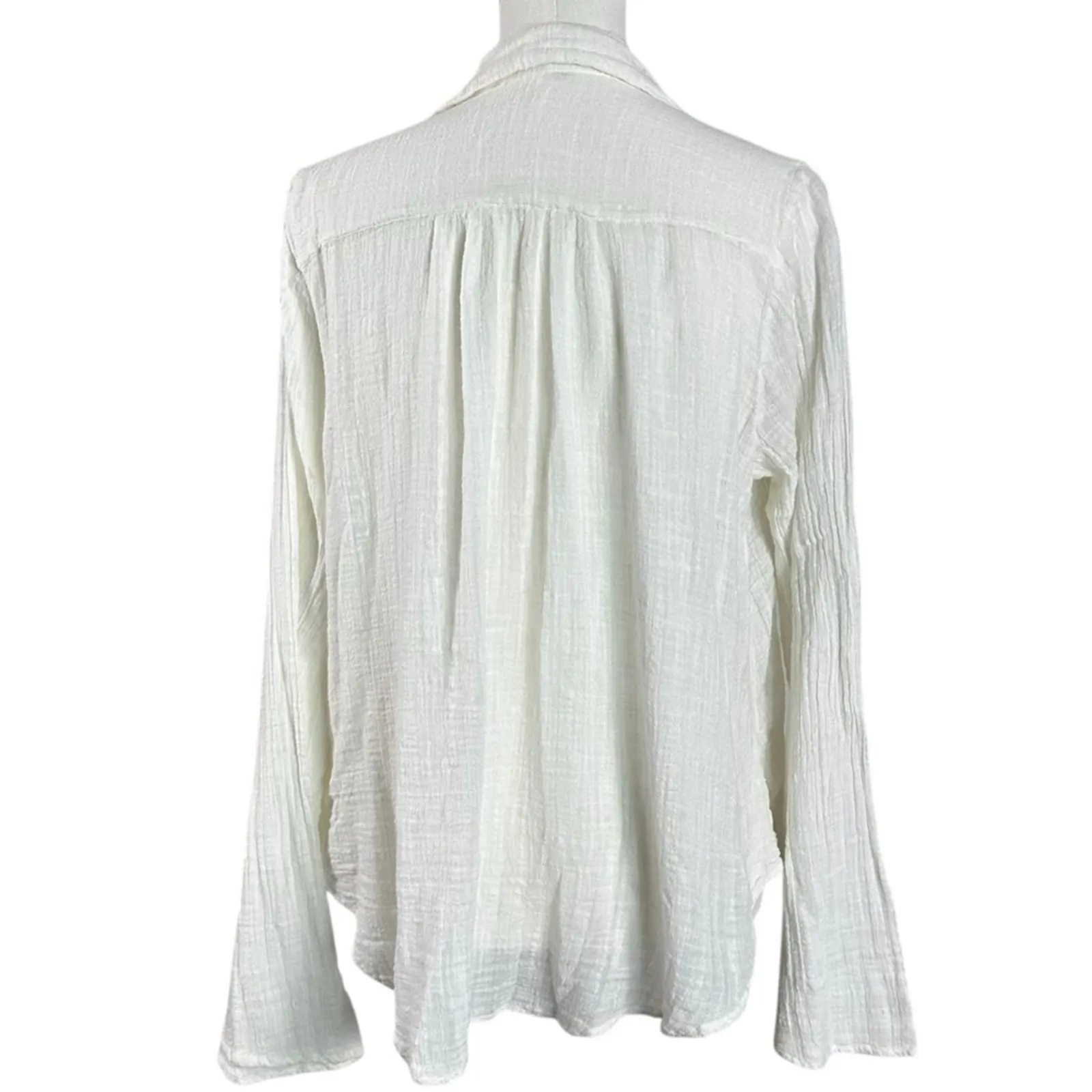 Free People FP One Mila Shirt White Ethereal Dainty Crochet Romantic Small NWT - Image 10