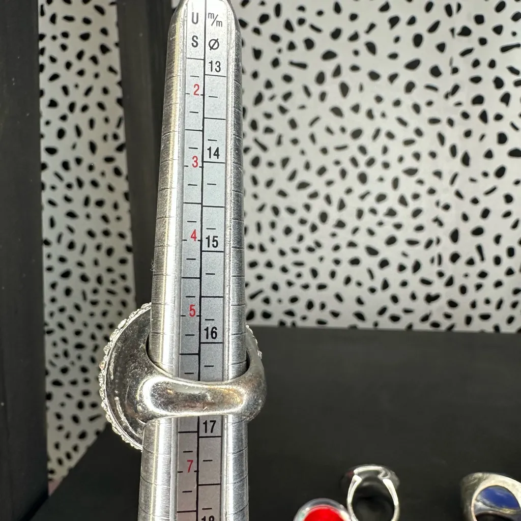 Assorted Costume Rings Set Faux Stones Multiple Styles Blue - Image 4