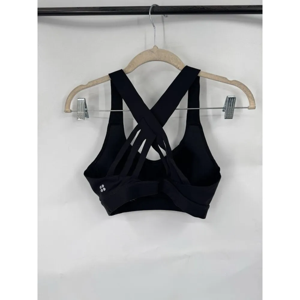 Sweaty Betty London Circuit‎ Sports Bra Black Women's Size S SB4538 Workout - Image 2