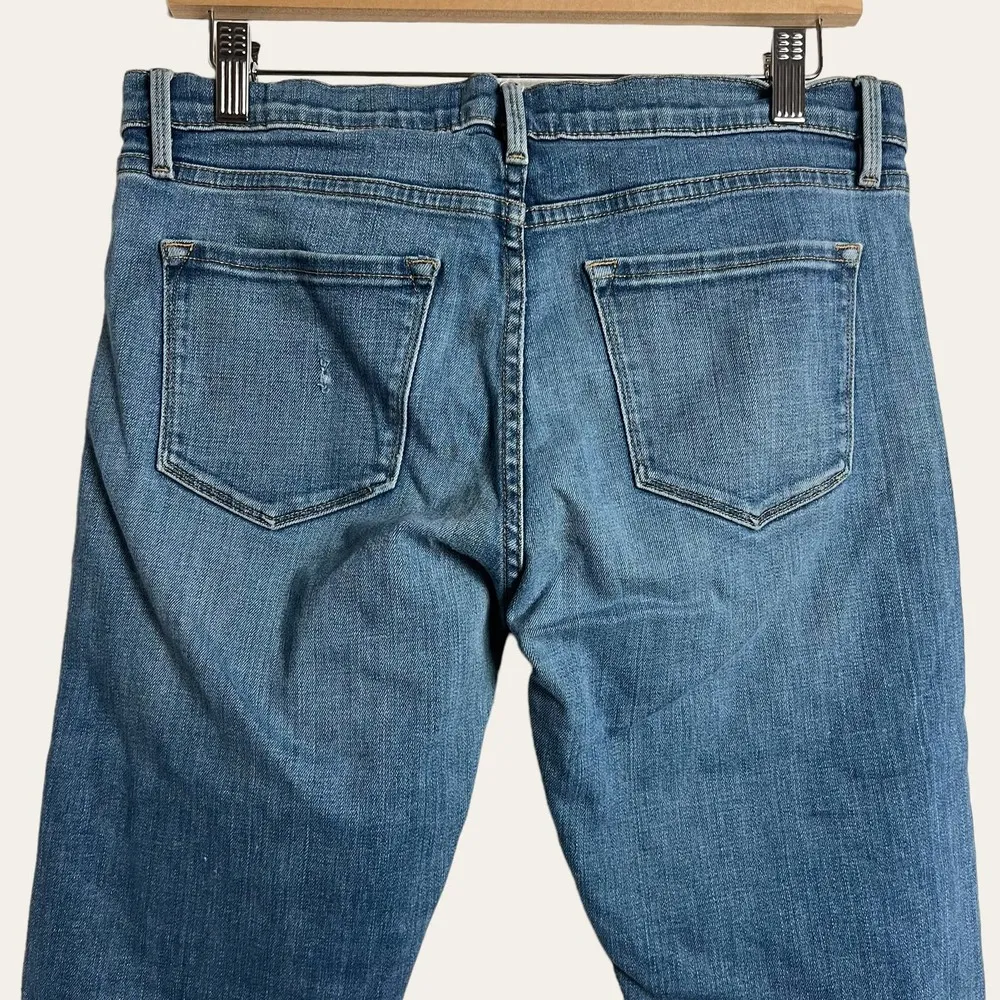 Frame Le Garcon Slouchy Skinny Mid-Rise Denim Blue Jeans Size 27 - Image 7