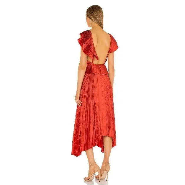 Amur Liliana Dress Size 2 Red - Image 6