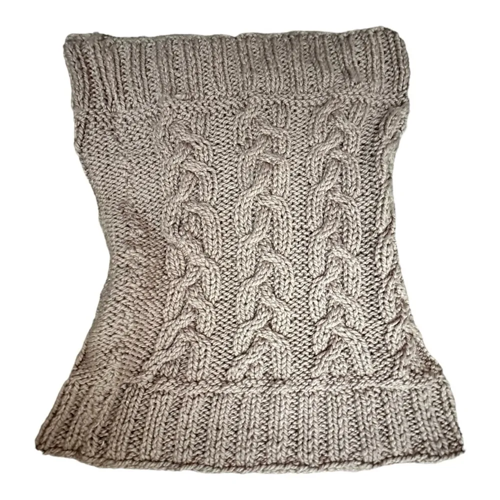 Thick Tan Sweater‎ Muffler - Image 2