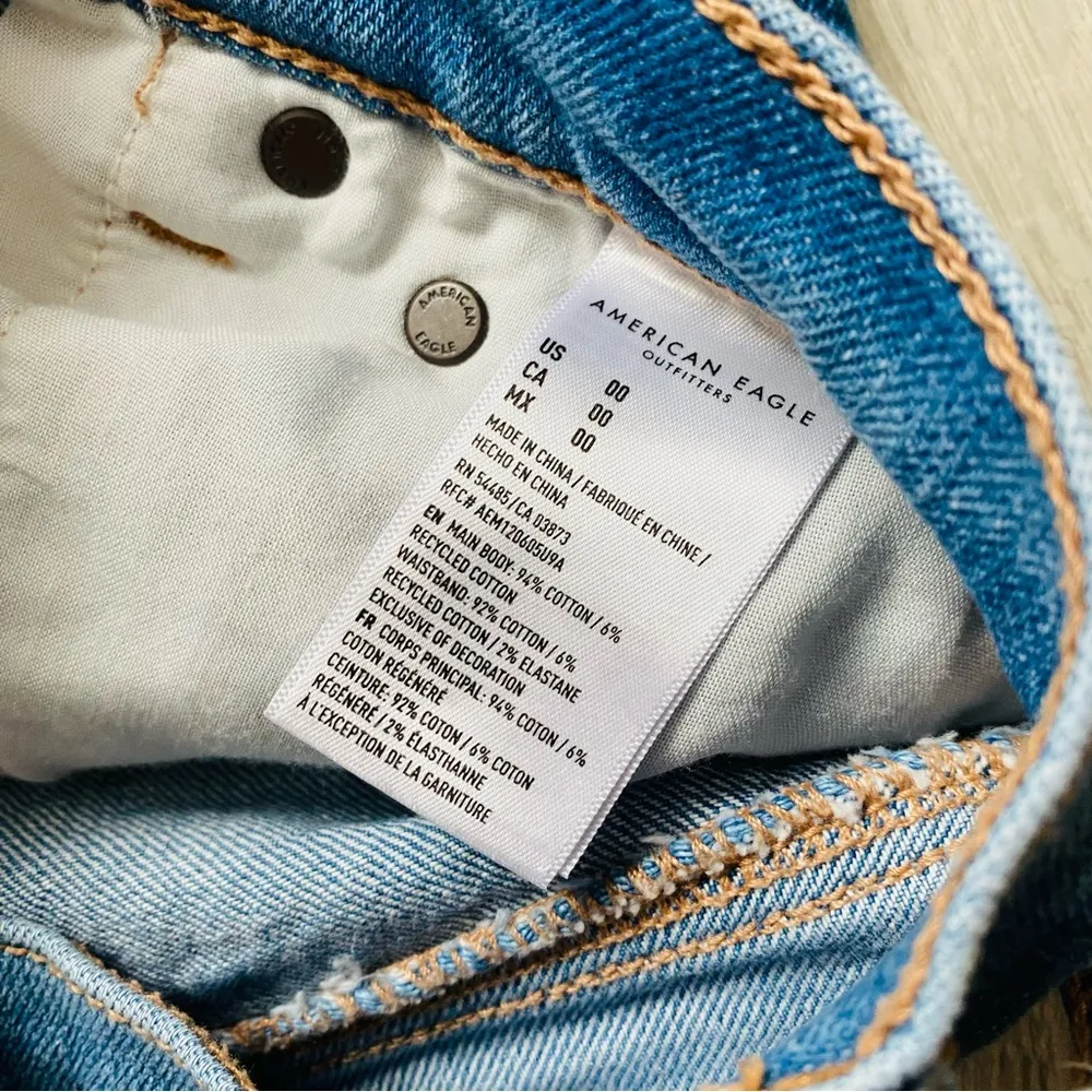 American Eagle Outfitters Highest Rise '90s Boyfriend Short Blue Sz 00 - Image 8