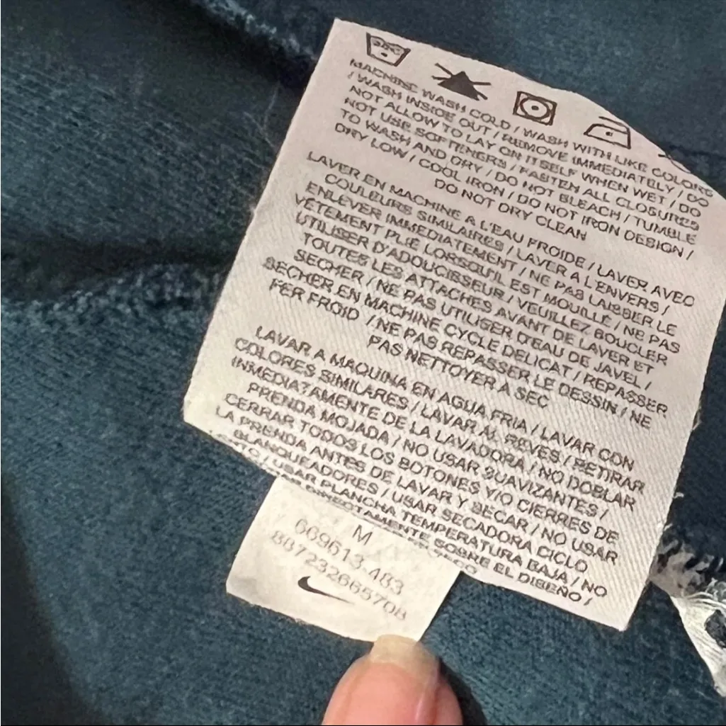 Nike Teal Full-Zip Hoodie - Image 4