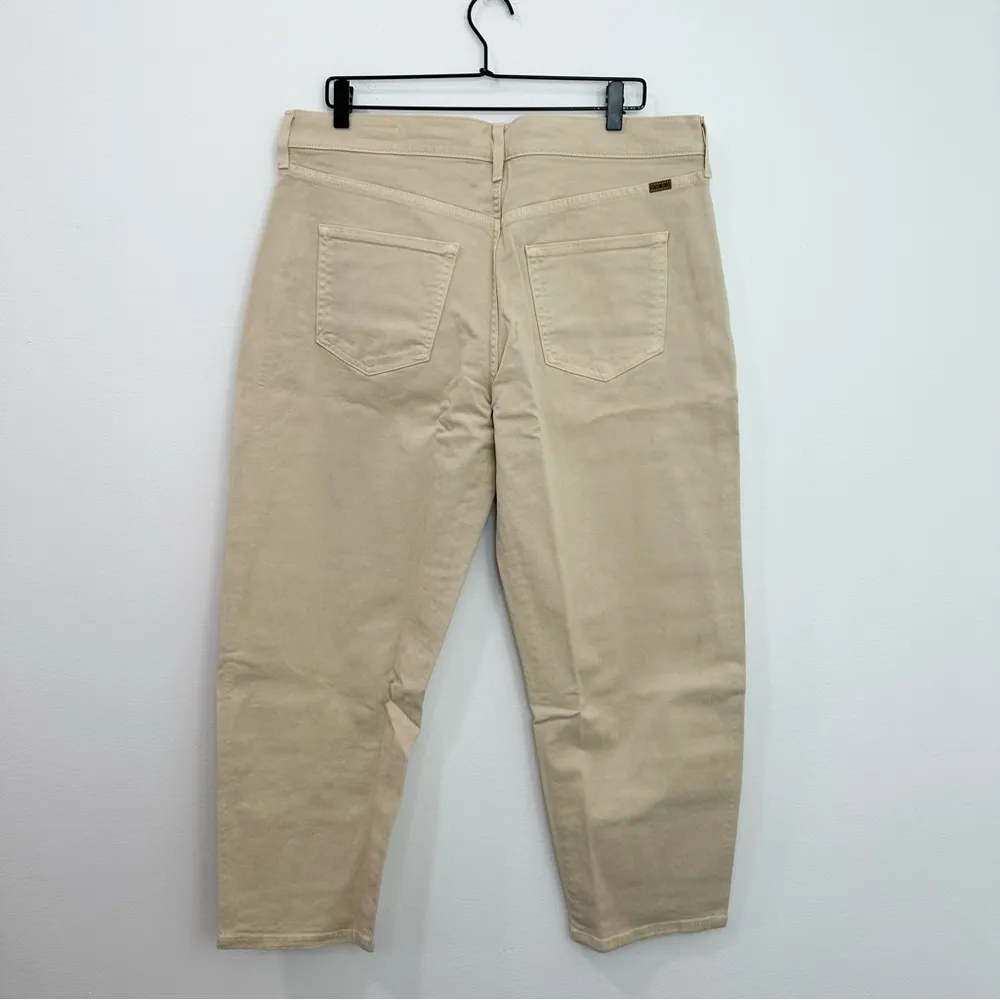 AYR The Beat Drop Jeans Barrel Leg in Straw Hat Cream Tan 34 Minimalist Preppy - Image 4