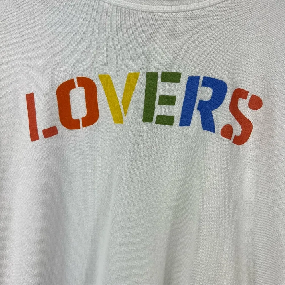 SUNDRY Lovers White Long Sleeve Sweatshirt NWT in Size Medium - Image 3