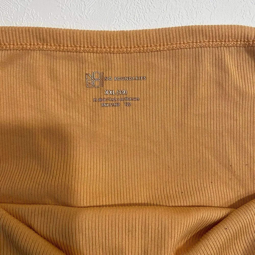 No Boundaries Ribbed Mustard Yellow Cami Tank Top XXL (19) - Image 3