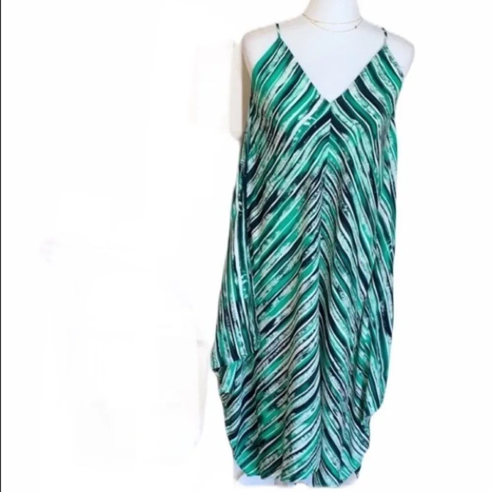 WILLY JAYS asymmetrical summer dress Size M Green Size M - Image 2