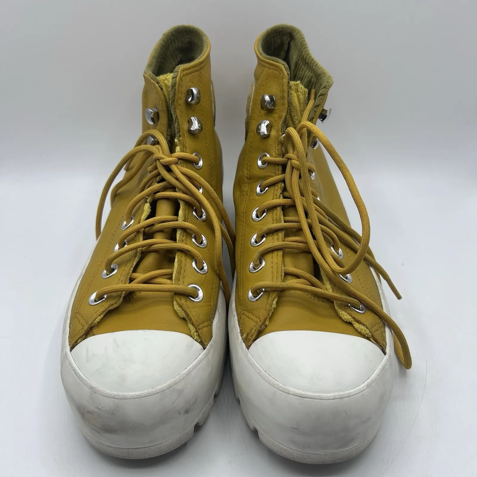 Converse Mountain Club Goretex Lugged Hi Yellow Leather Sneaker Boots Womens 9.5 - Image 7