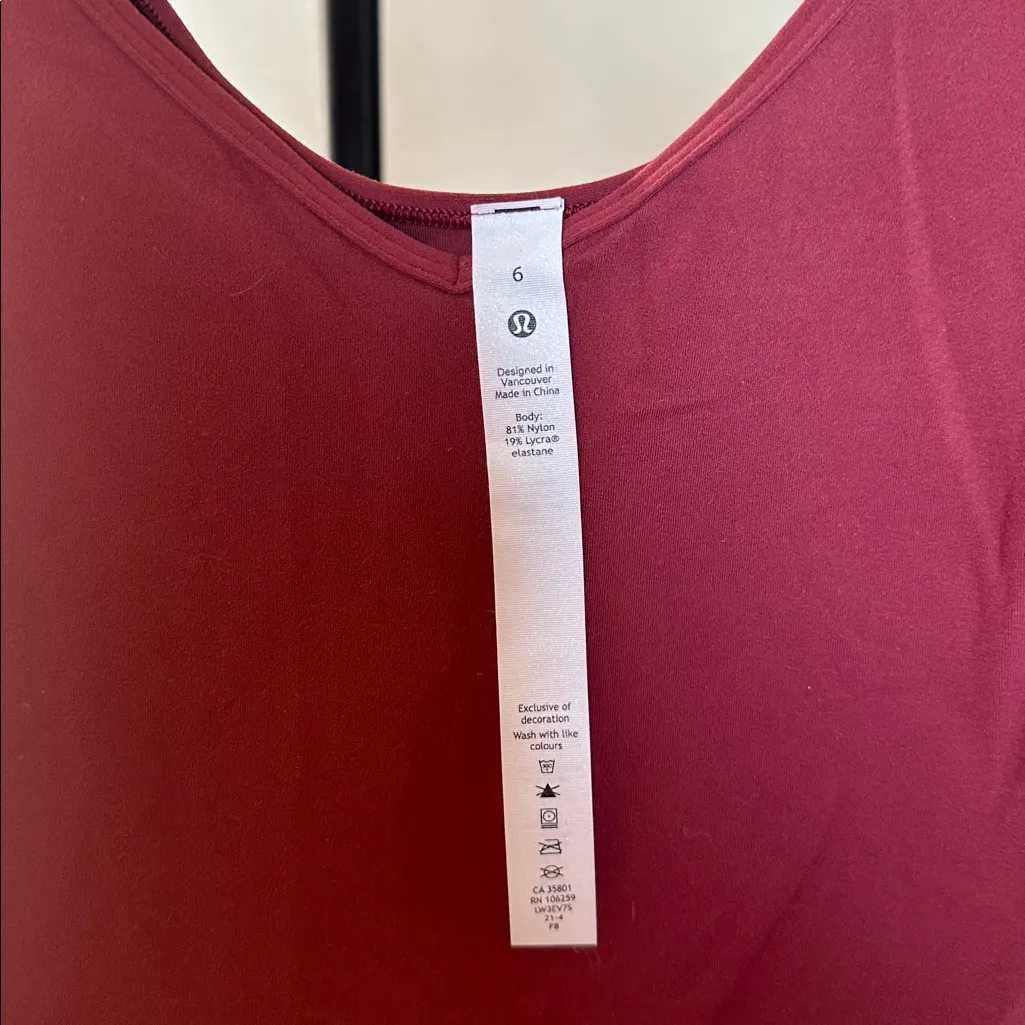 Lululemon Align Long Sleeve Top Maroon Size 6 - Image 7