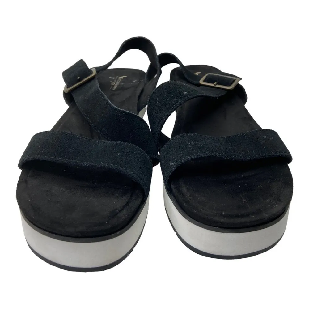 KOOLABURRA By UGG Women's Black Suede Serah Memory Foam Strappy Sandals Size 10 - Image 11