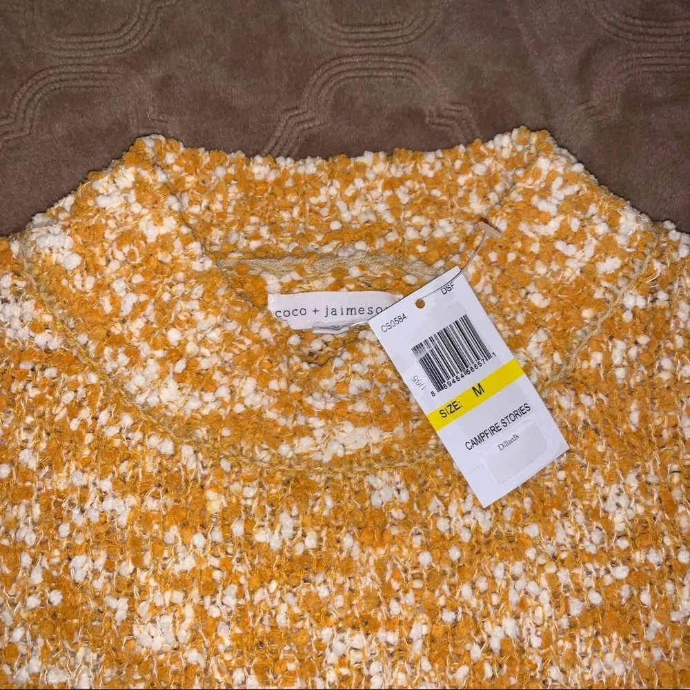 Coco Jaimeson popcorn Campfire Mustard sweater, M - Image 2