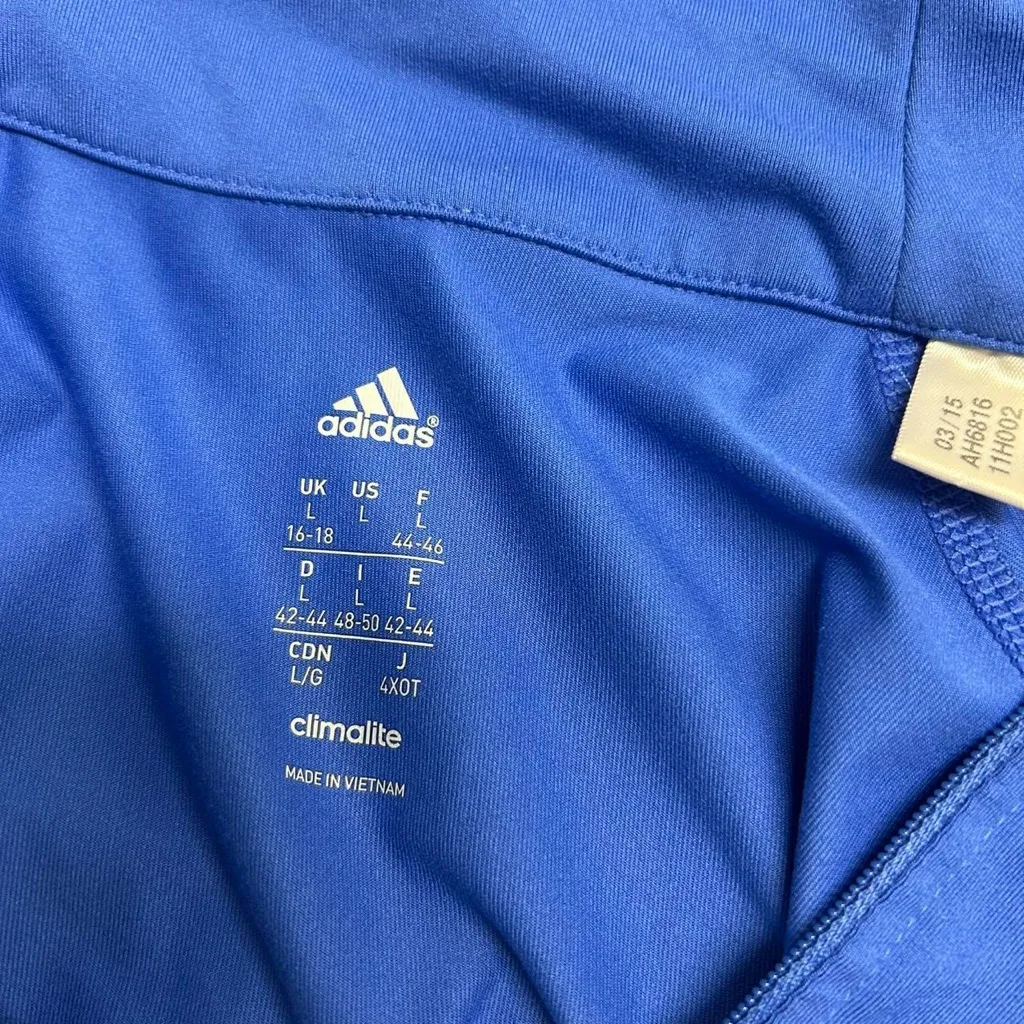 Adidas Women's Royal Blue Quarter-Zip Jersey - Image 4