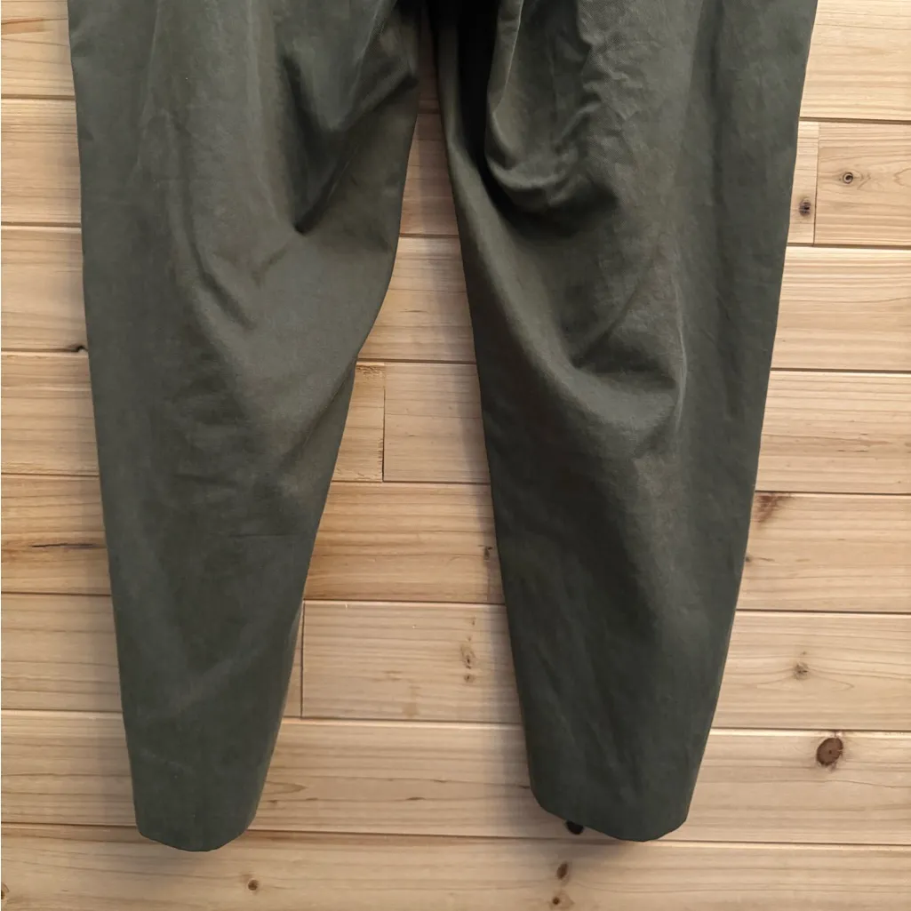 Banana Republic Size XL Olive Green High Rise Cropped All Day Slim Taper Pants - Image 9