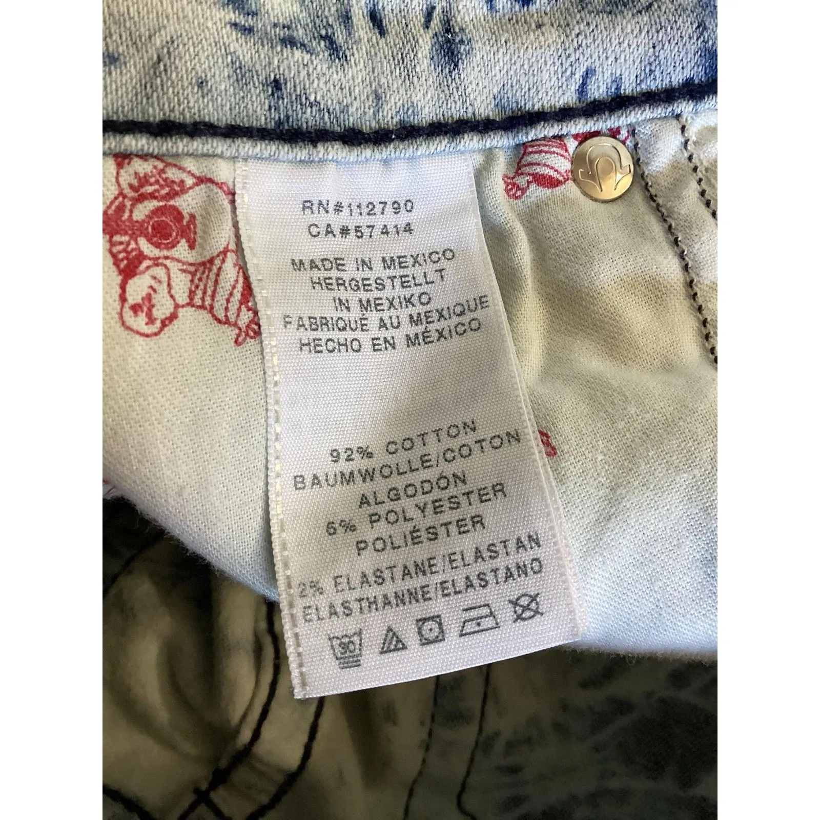 True Religion Denim Shorts Womens 32 Tie Dye Cutoff Raw Hem Stretch 5 Pocket - Image 8