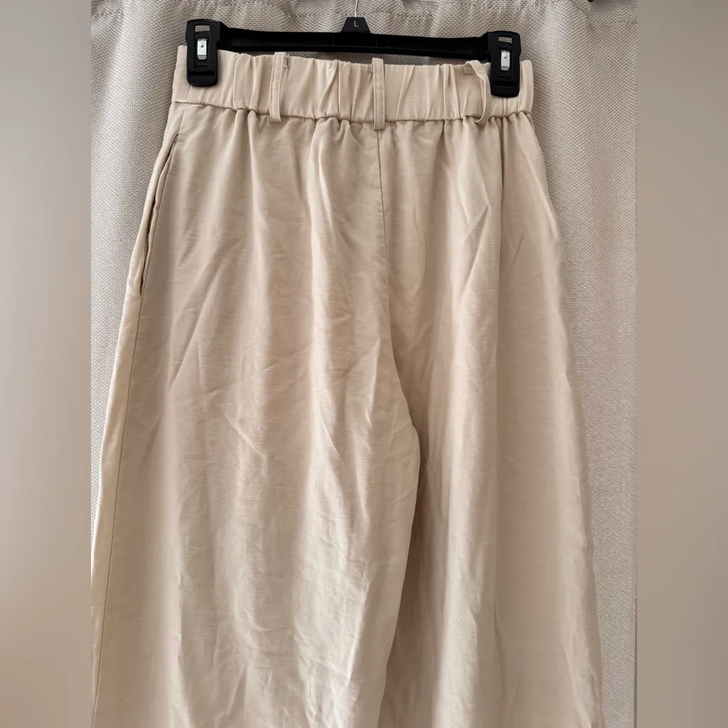 W.A.Y.F Where Are You From Womens Pants High Rise Wide Leg Size XS Ivory Boho - Image 7