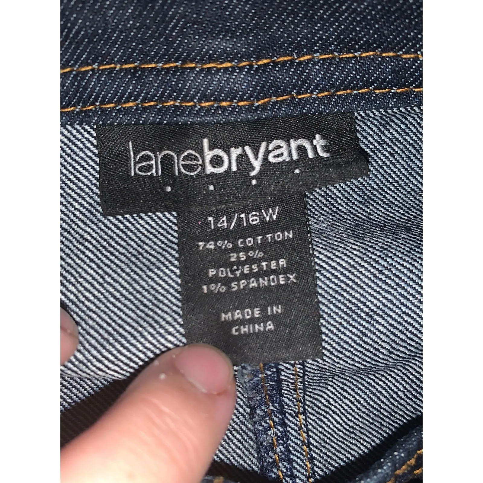 Lane Bryant size 14 16 1x denim jean jacket dark wash torrid - Image 3