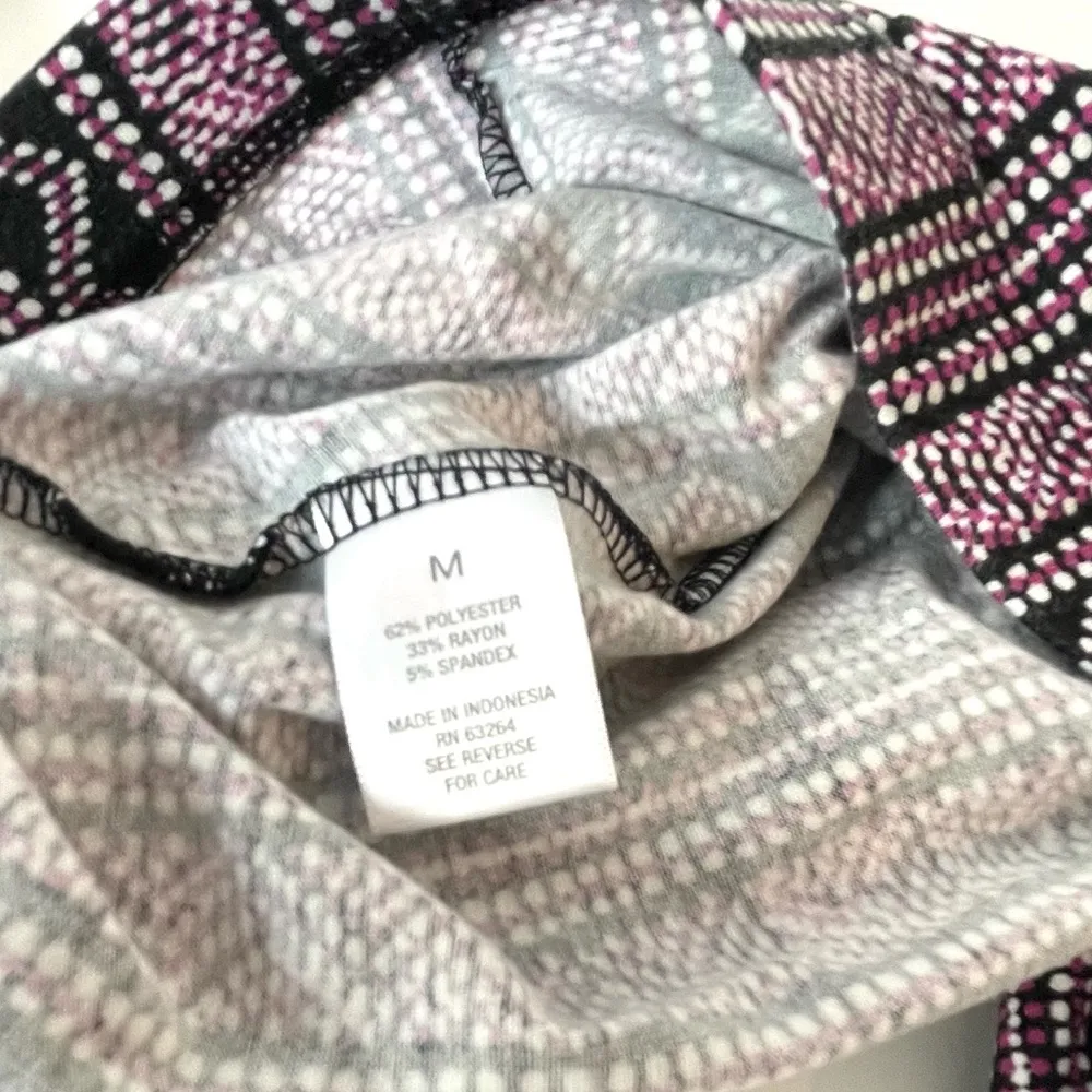 Westport 1962 Women Maxi Purple Pink Black Paisley Geometric Skirt Stretch Slit - Image 5