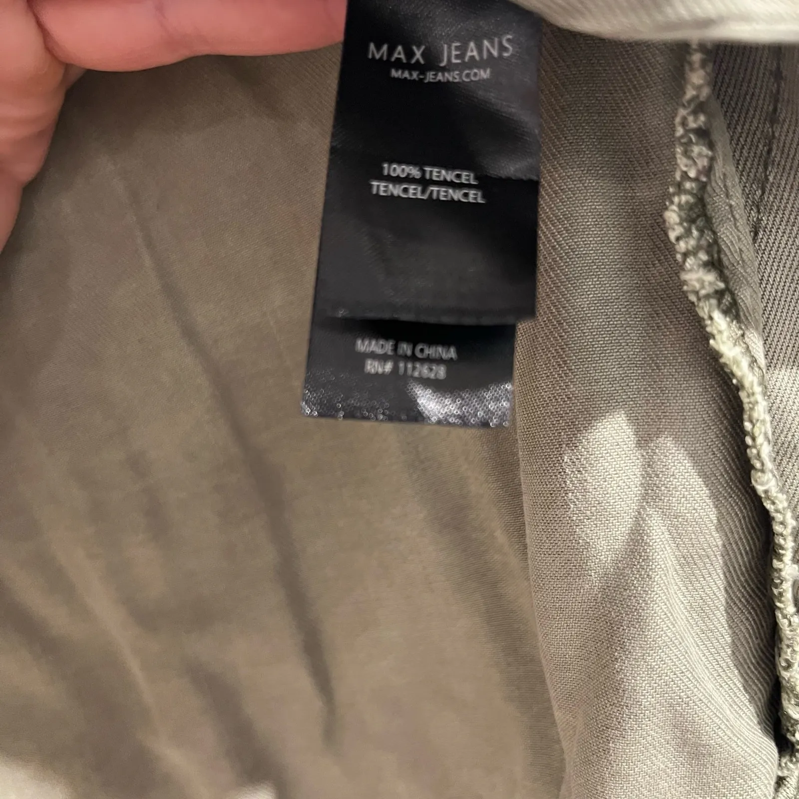 Max Jeans Women's Green Waterfall Jacket Size Medium - Image 6