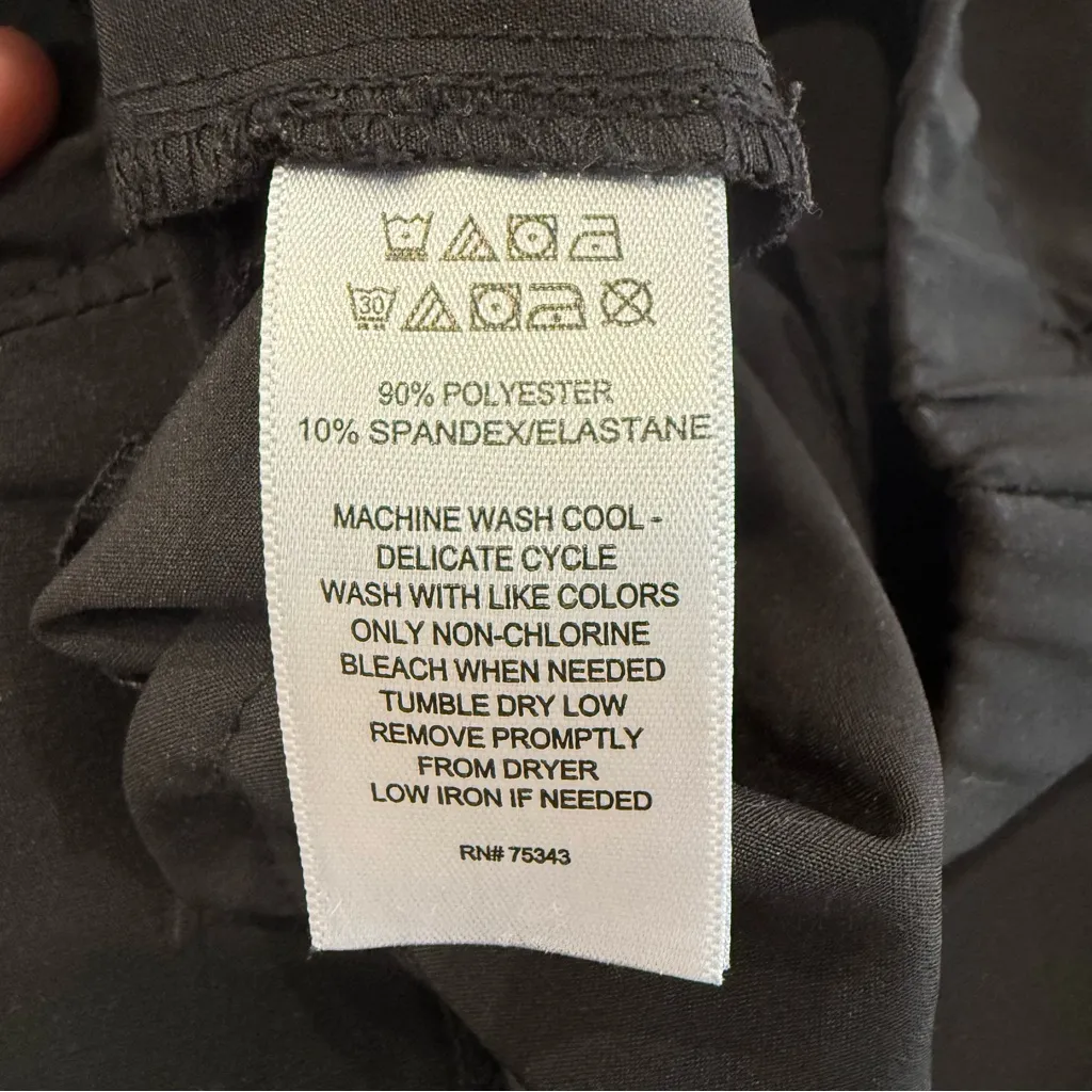 Tommy Bahama Active PullOn Light Track Pants Women’s Large Black Zipper Ankles - Image 9