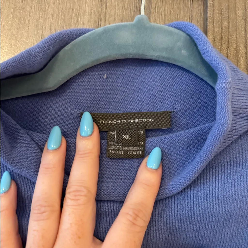 French Connection Blue Women's Sweater - Image 2