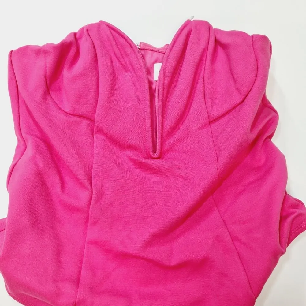 Superdown Gianna Sweetheart Bodysuit in Pink Small - Image 5