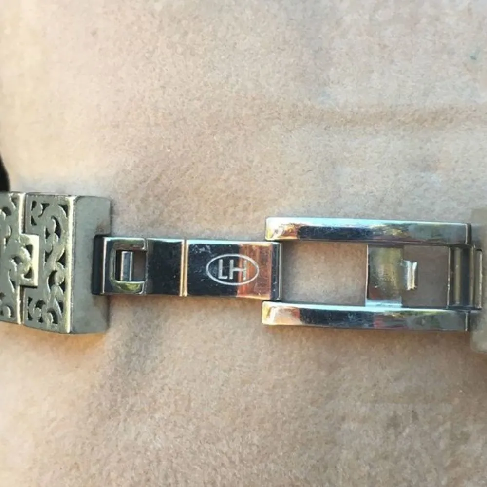 Watch Sterling Silver Roman Numbers Bracelet Link Watch Rare - Image 3