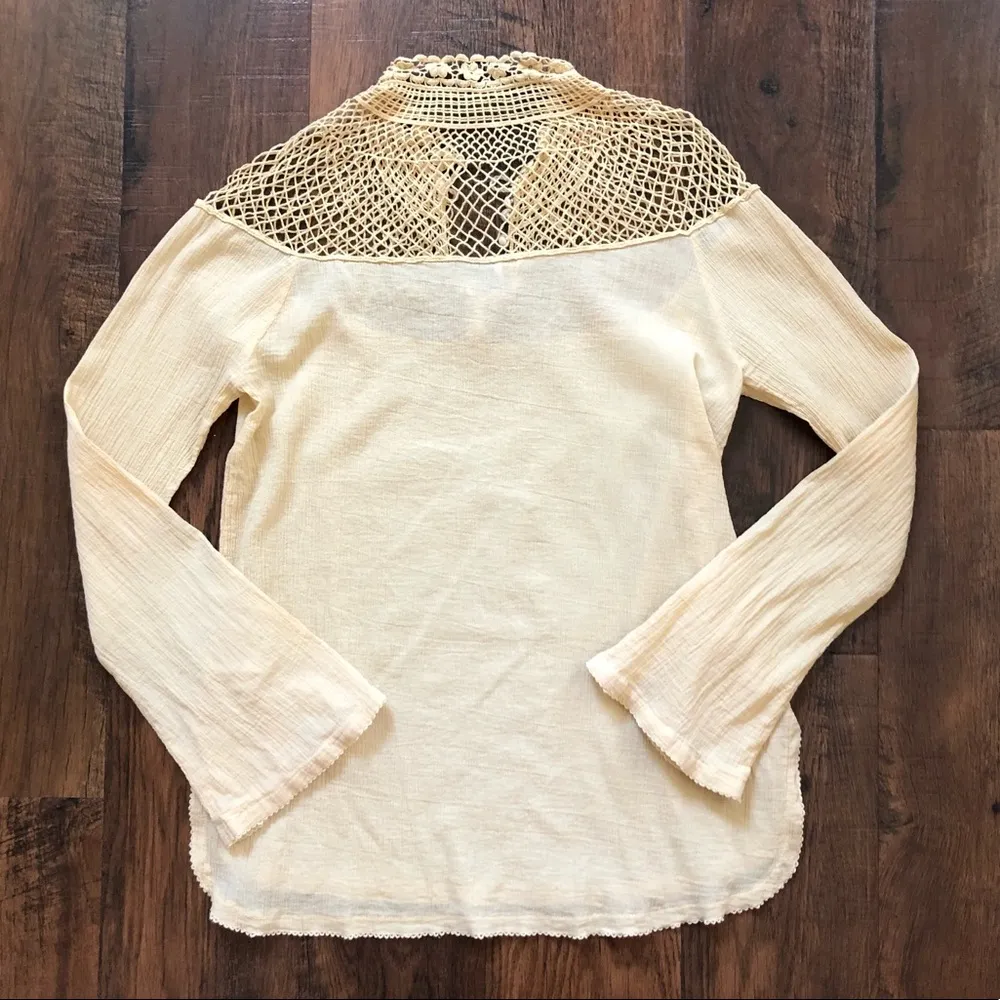 FREE PEOPLE boho gauze cotton top - Image 4