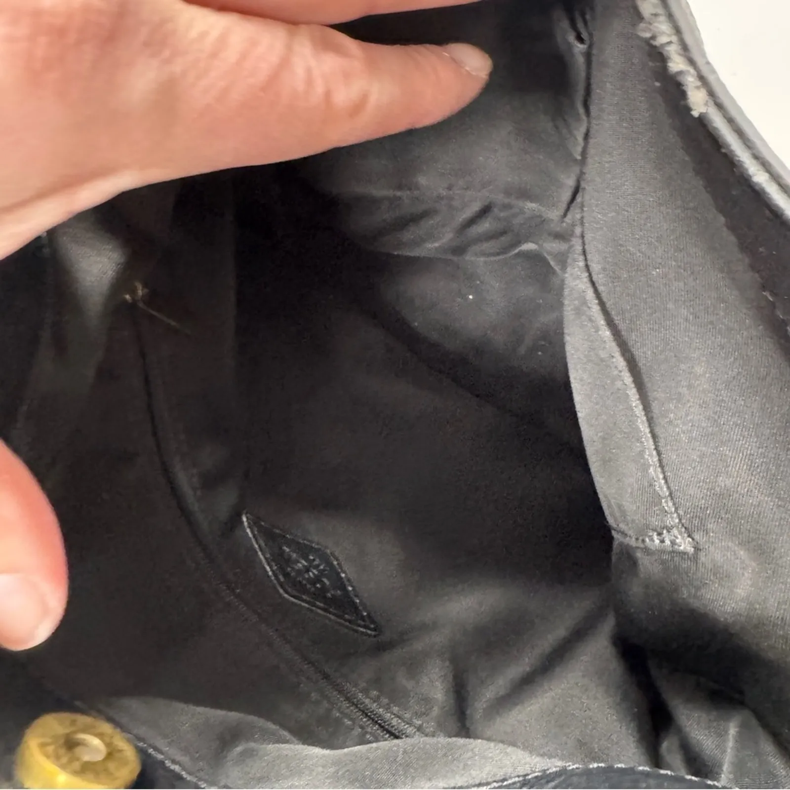 Fossil Black Leather Lane Shoulder Bag Womens Tote Handbag Purse Classic - Image 7