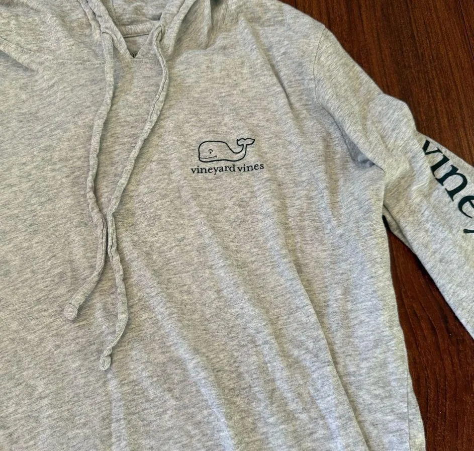 Vineyard Vines Gray Long Sleeve T Hoodie Women’s Small - Image 2