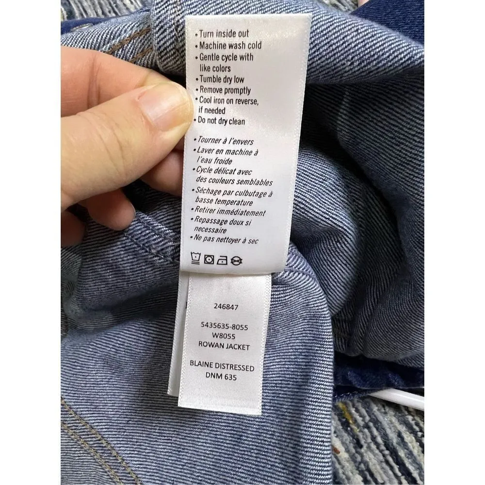 Paige Rowan Distressed Denim Jacket size XS - Image 8