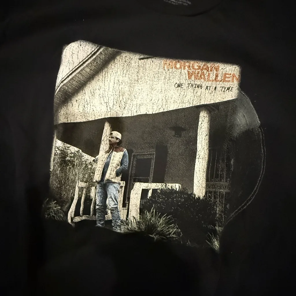 Morgan Wallen One thing at a Time official tour merch T shirt size XL Black - Image 2