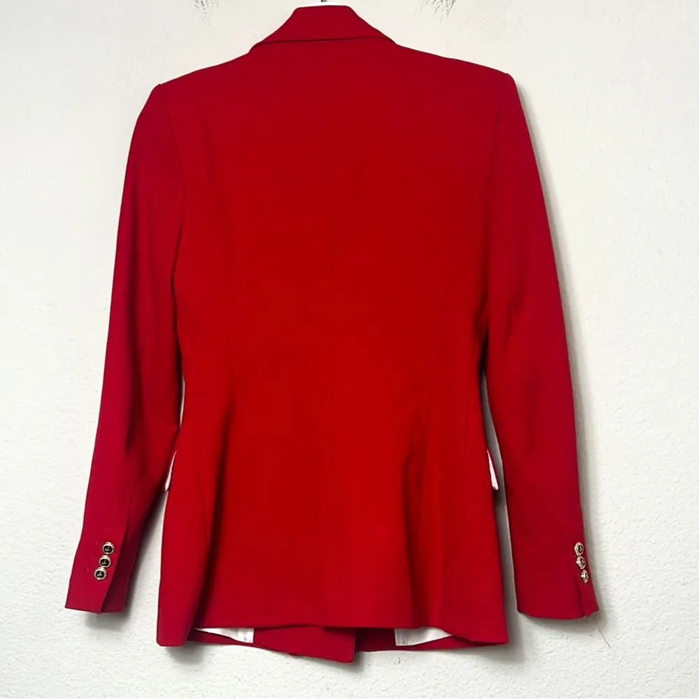 ZARA Tailored Double Breasted Blazer - Mid-Red - Image 6