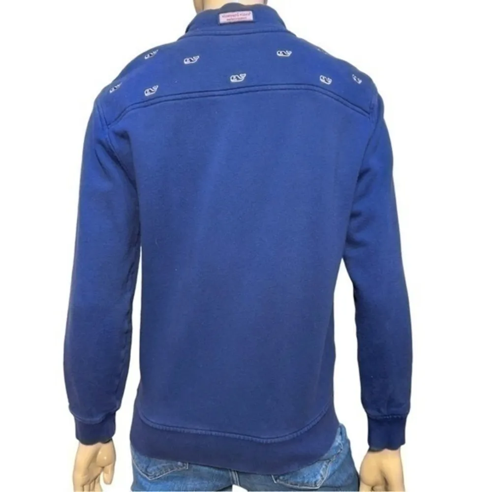 Vineyard Vines Women’s Size XXS Navy Blue Relaxed Whale Embroidered Shep Shirt - Image 2