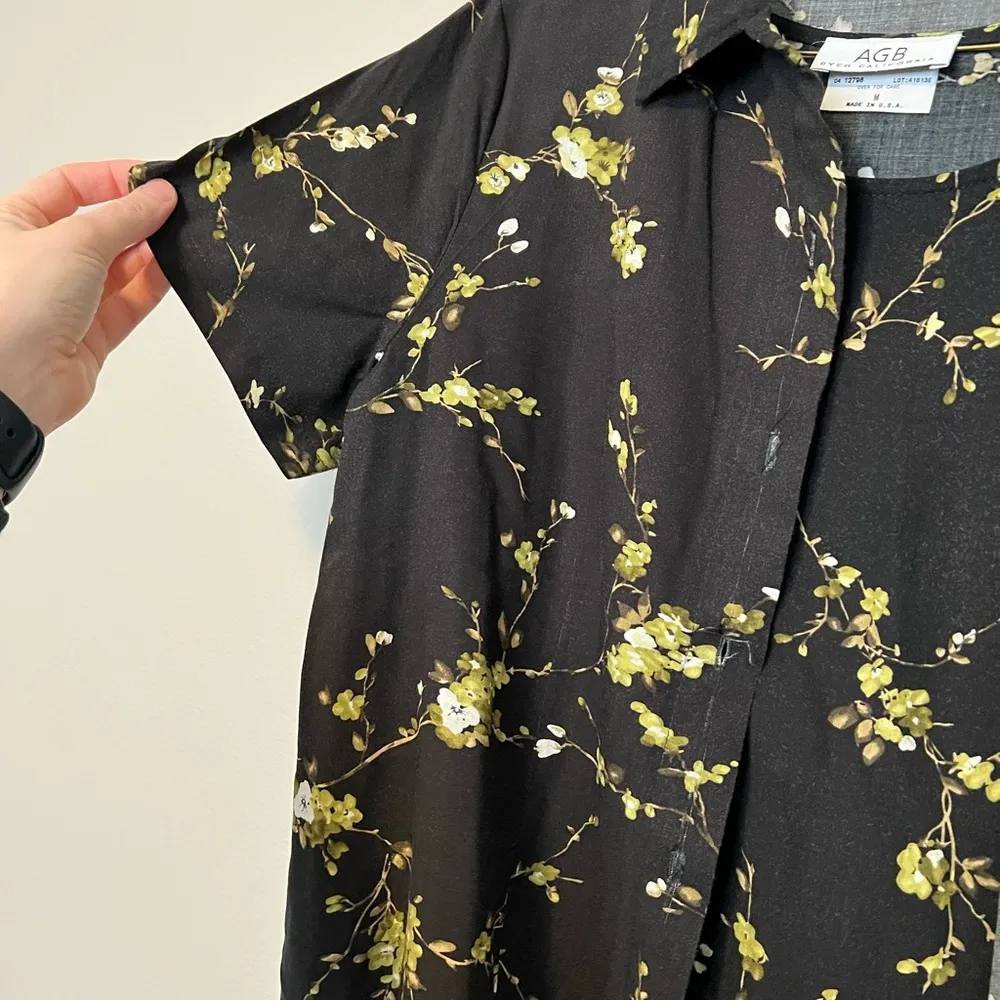 AGB Black and Yellow Floral Maxi Dress Set Size M - Image 3