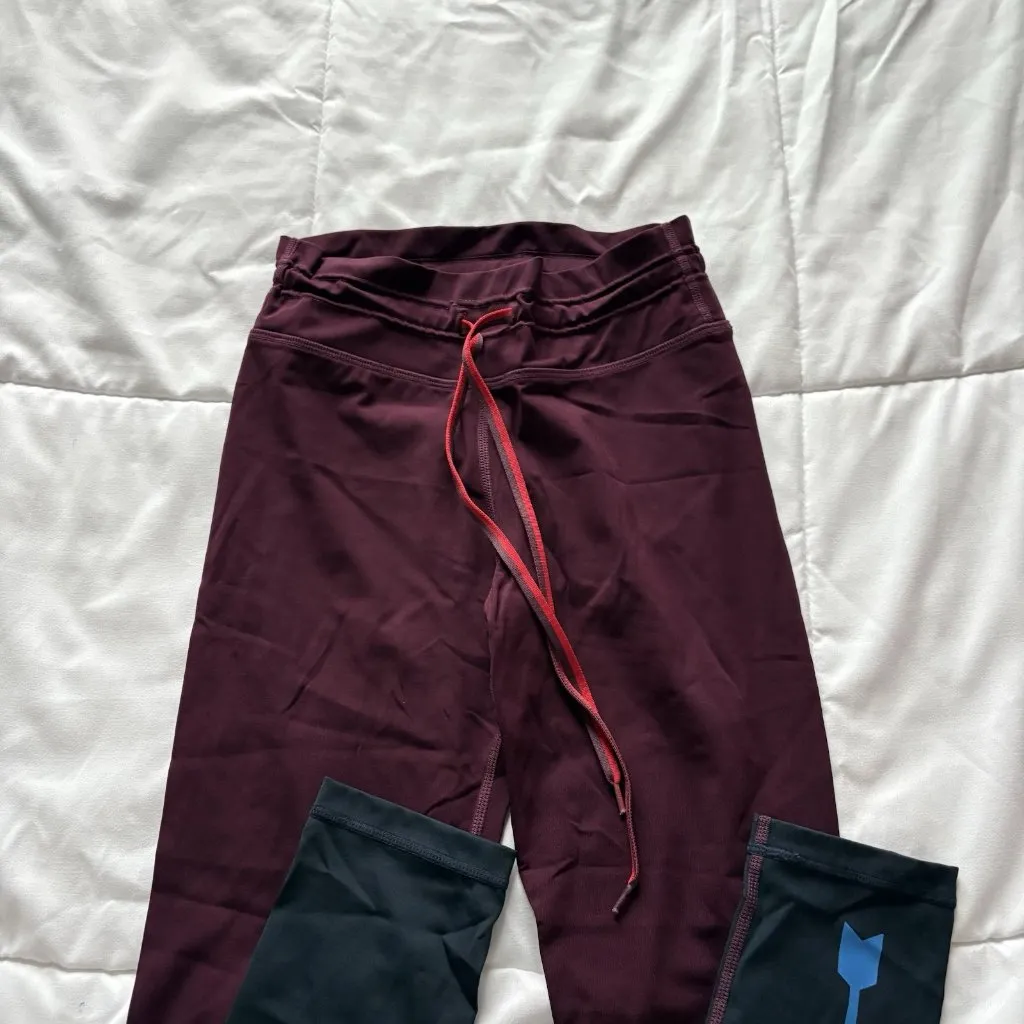 The Upside Womens Size 4 Leggings Purple Drawstring Activewear Yoga Workout - Image 2