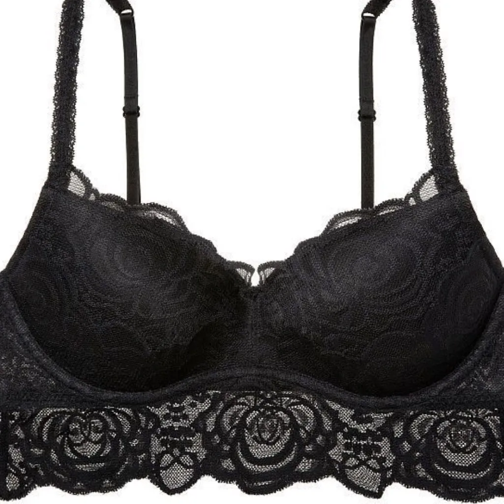 Victoria’s Secret PINK Lace Black Push-up Bralette - Image 3