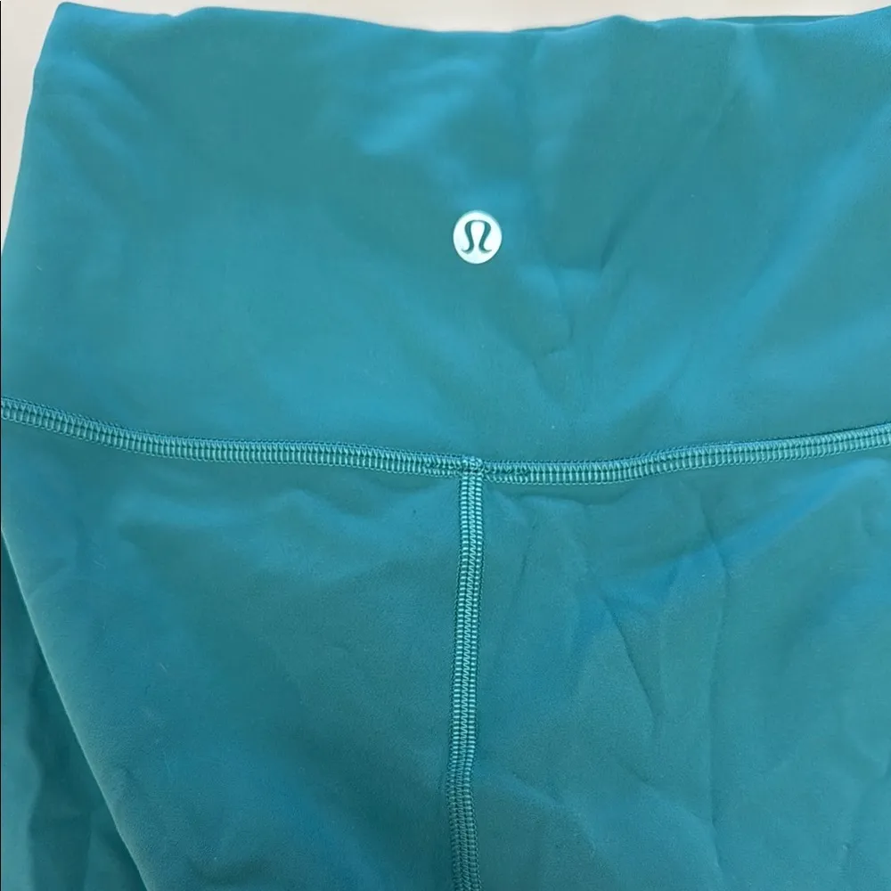 Lululemon Teal High-Waisted Shorts Size 4 - Image 6