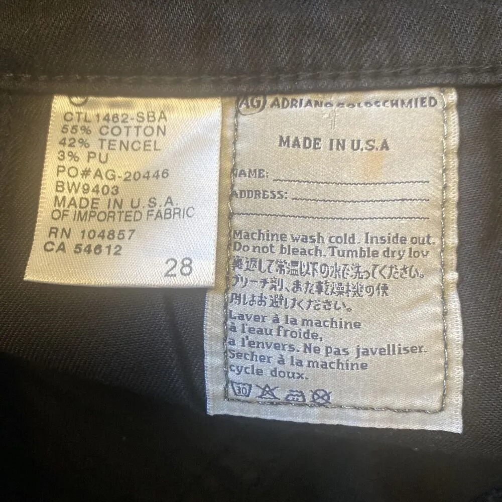 Adriano goldschmied AG The Mary Jane Black‎ low rise cut off Shorts Size 28 - Image 7