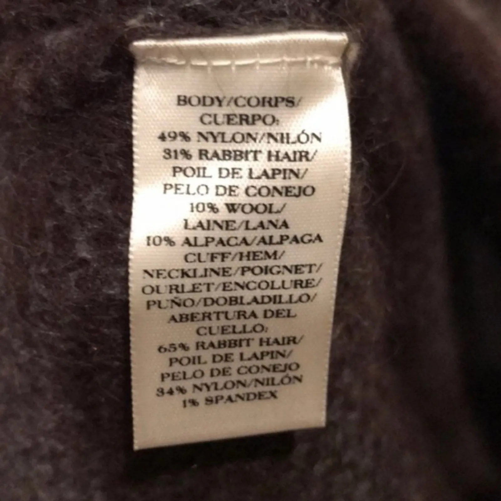 Ann Taylor Alpaca Rabbit Wool striped Sweater S - Image 5