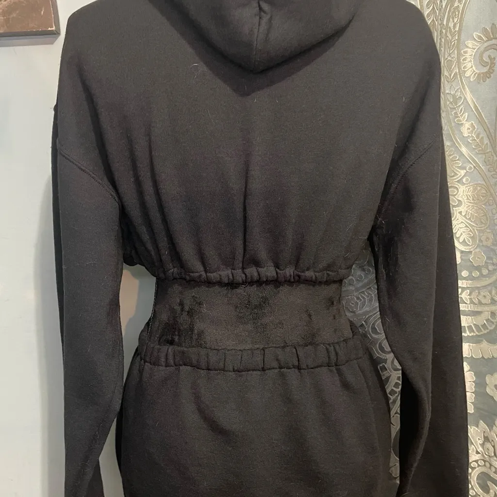 Black cropped hoodie and matching sweatshirt skirt size S/M - Image 8