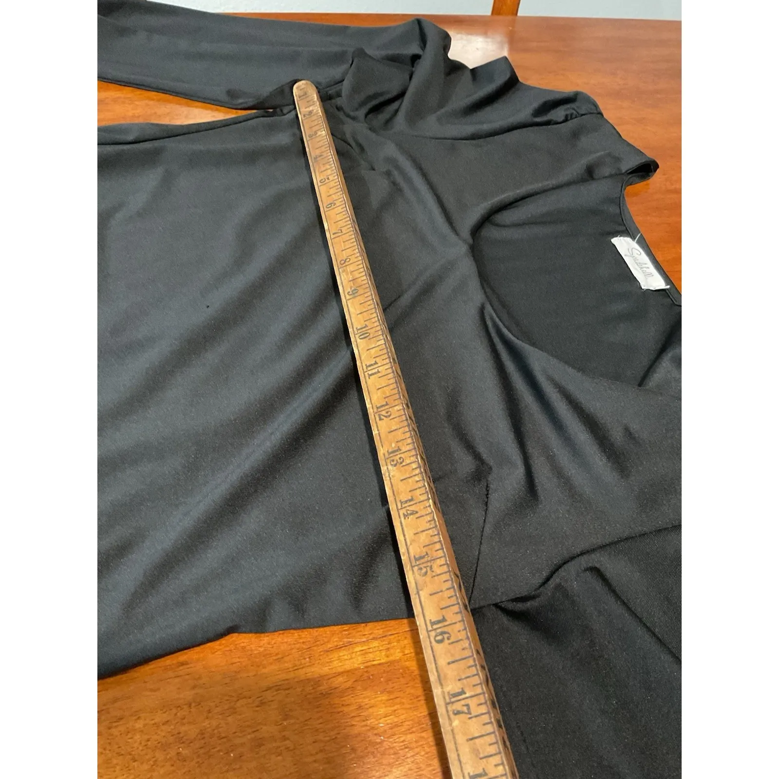 Spadehill Black Long Sleeve Scoop Neck Bodysuit Womens Medium Layer Warm‎ Work - Image 7