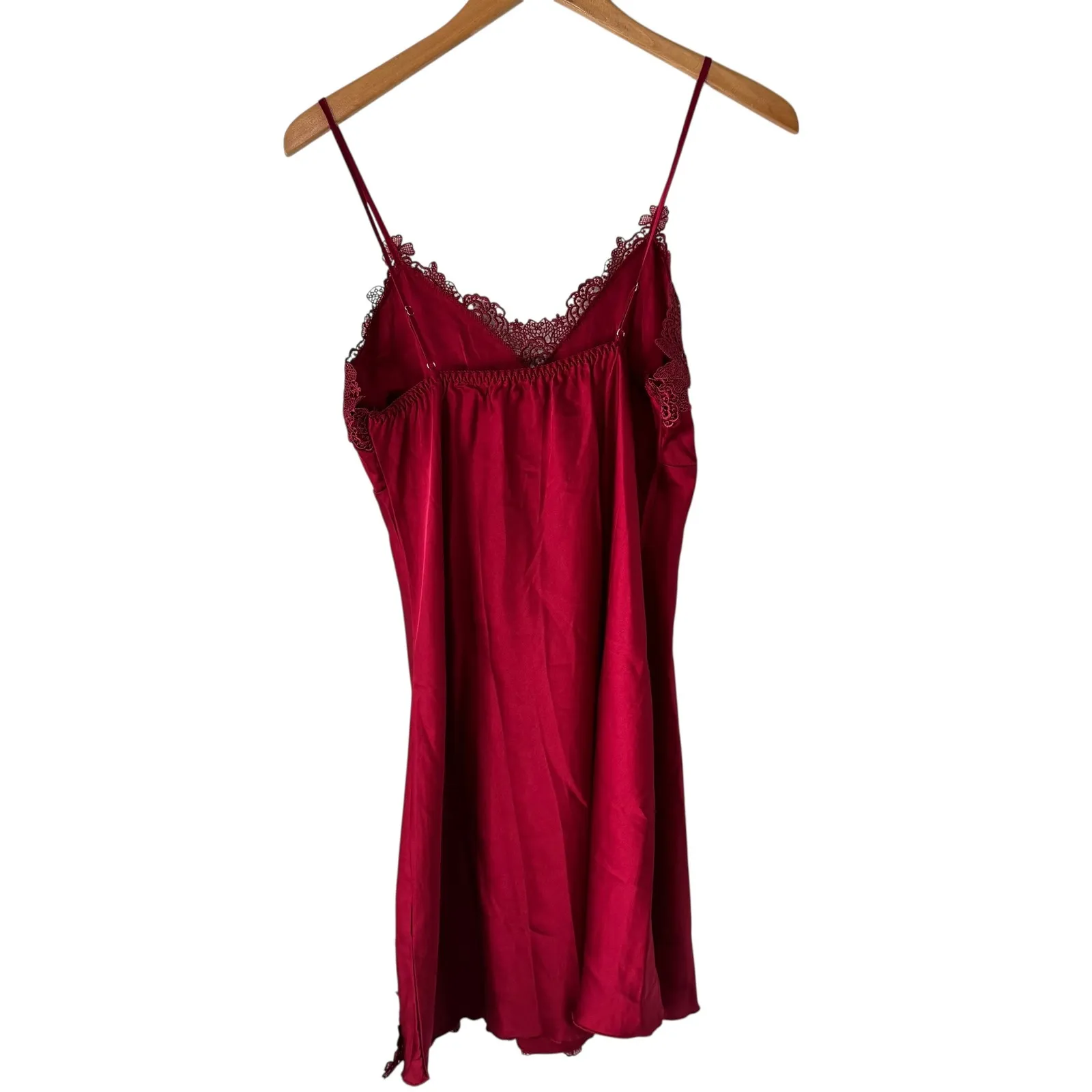 Allegra K Red‎ Lace Trim Slip Dress Lingerie Chemise Sleeveless Small - Image 6
