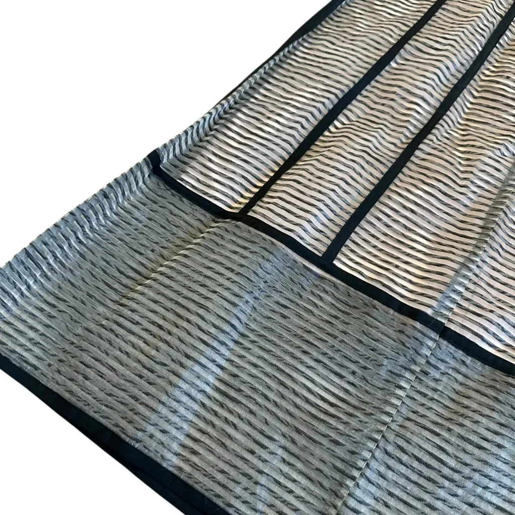 Nanette Lepore Linen Cotton Blend Shift Dress Sheer Pink Black Stripe Size 10 - Image 10